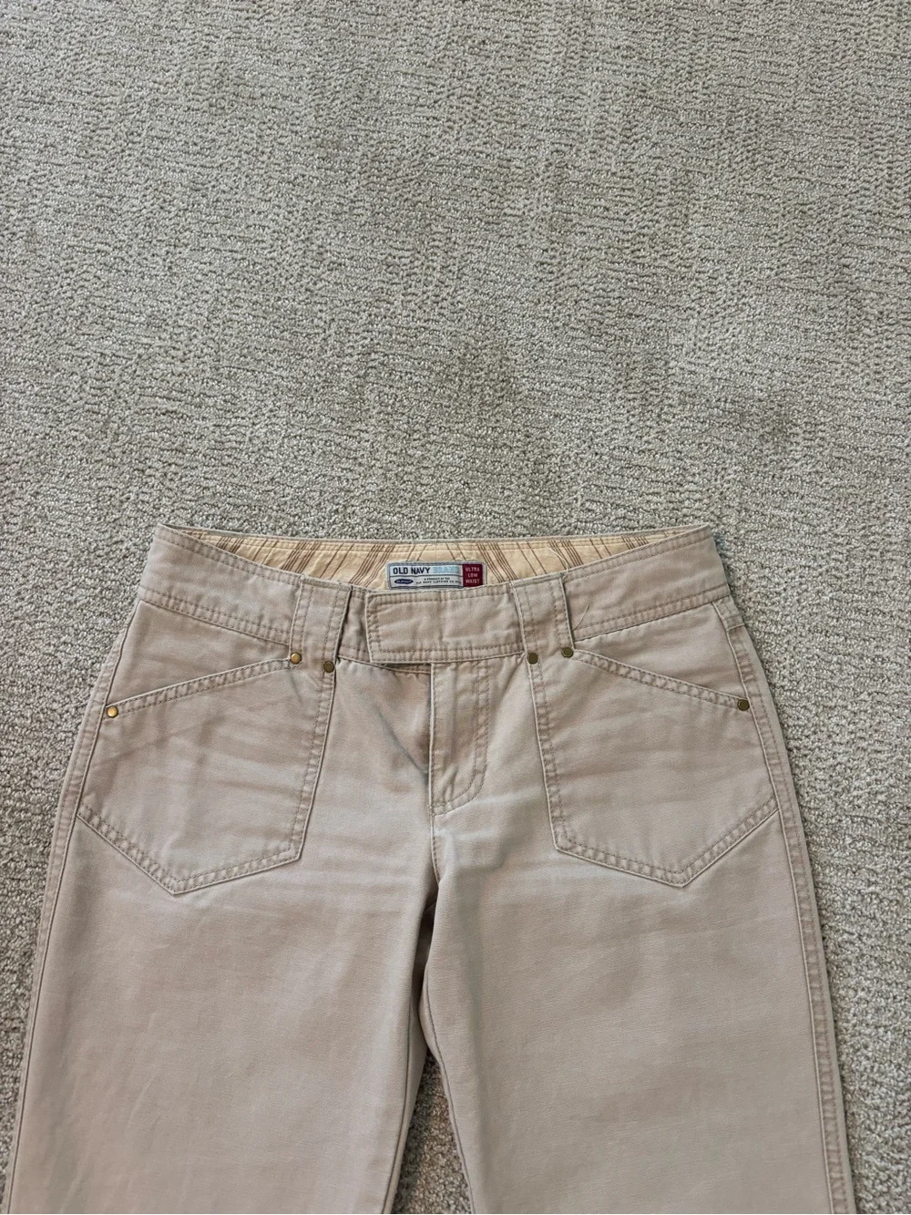 Old Navy Beige Wide Leg Jeans